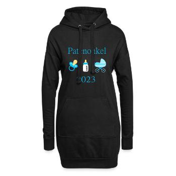 Patenonkel 2023 Geburt Junge Taufe - Hoodie-Kleid - Schwarz - Vorne