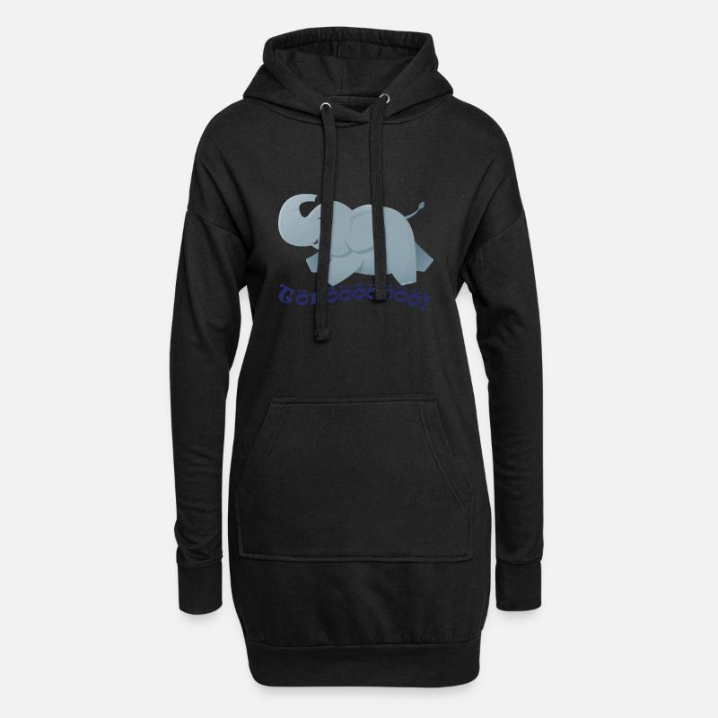 Wildtiere - Hoodie-Kleid - Schwarz