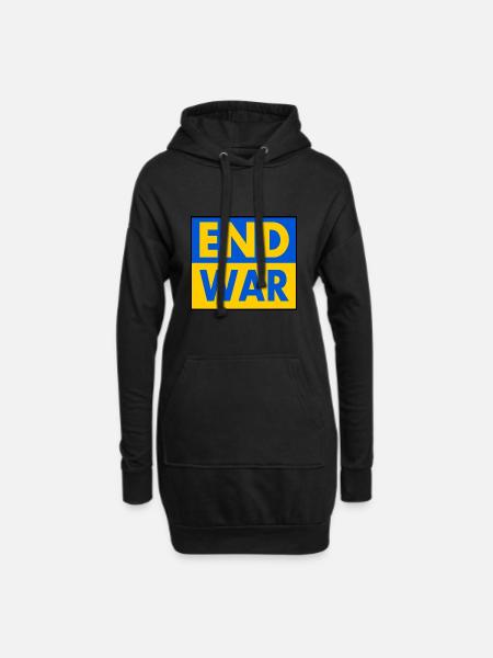 End war - Hoodie Dress - black