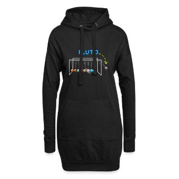 N’oubliez jamais Pluton Drôle Planète Pluton - Sweat-shirt à capuche long Femme - noir - Devant
