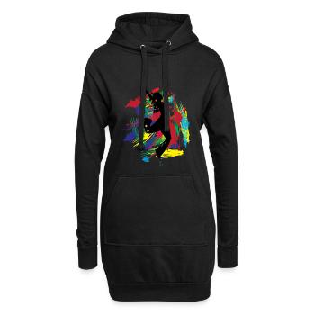 Dance Designer T-Shirt // Gift Gift Idea - Hoodie Dress - black - Front
