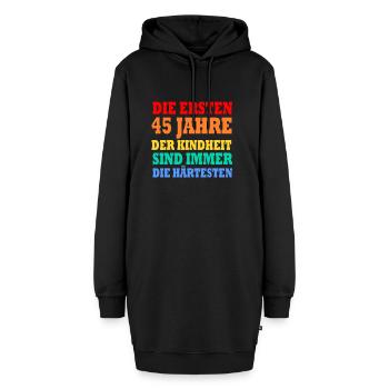 45 Jahre lustiger Spruch 45. Geburtstag Geschenk - Hoodie-Kleid - Schwarz - Vorne