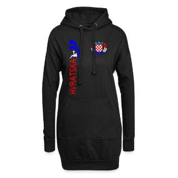 Kroatien Fußball - Hoodie-Kleid - Schwarz - Vorne