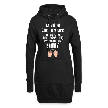 Lustig Lustiger Spruch Funny Geschenk Lustige - Hoodie-Kleid - Schwarz - Vorne