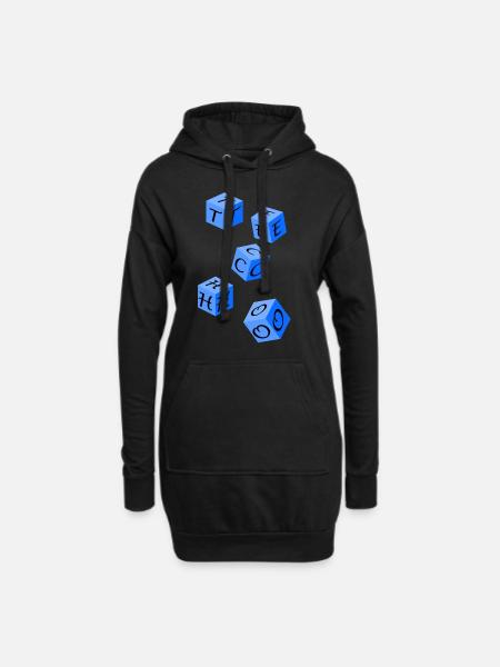 Techno - Hoodie-Kleid - Schwarz