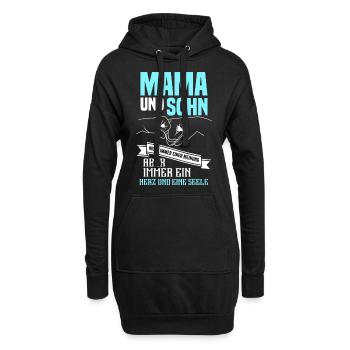 Maman et fils, toujours un coeur et une âme - Sweat-shirt à capuche long Femme - noir - Devant