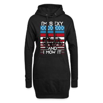 Ich bin sexy und ich mähe es - Hoodie-Kleid - Schwarz - Vorne