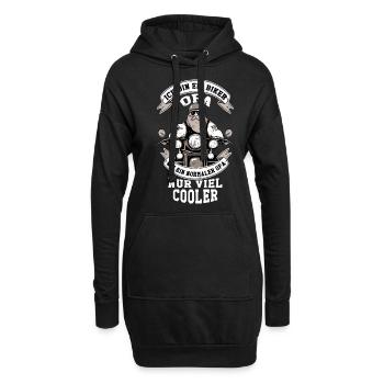 Biker Opa Motorrad Fahrer lustig Geschenk cool - Hoodie-Kleid - Schwarz - Vorne