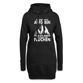 Ich werde nicht aufgeben - Hoodie-Kleid - Schwarz - Vorne