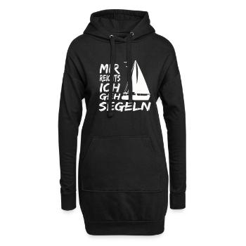 Mir reicht es ich geh Segeln - Hoodie-Kleid - Schwarz - Vorne