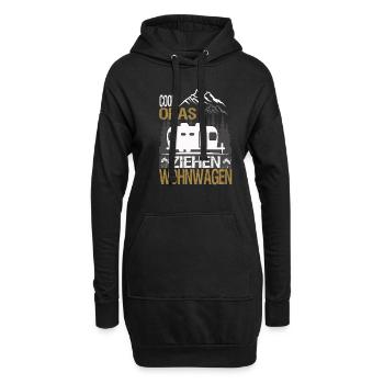 Coole Opas ziehen Wohnwagen. - Hoodie-Kleid - Schwarz - Vorne