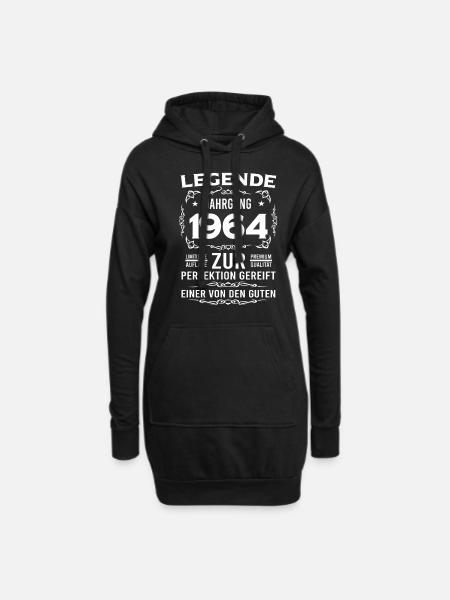 Legende, Jahrgang 1964, zur Perfektion gereift - Hoodie-Kleid - Schwarz