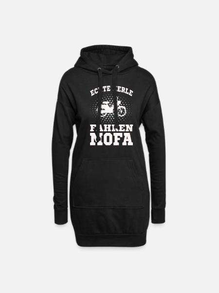 echte Kerle fahren Mofa - Hoodie-Kleid - Schwarz