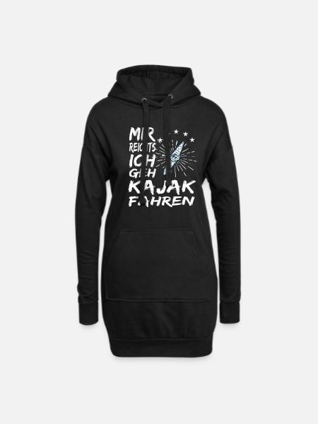 Kajak Geschenk - Hoodie-Kleid - Schwarz