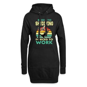 Born zo Skydiving - Sweat-shirt à capuche long Femme - noir - Devant