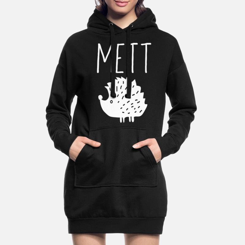Mettigel Mett Igel Hackfleisch Fleischesser Hackk Hoodie-Kleid