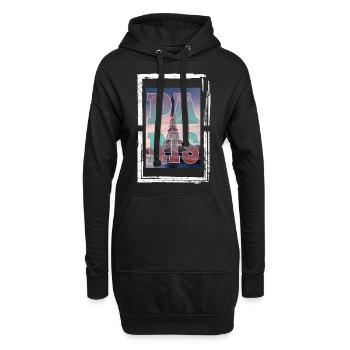 Paris Eiffelturm Frankreich Stadt Skyline Heimat - Hoodie-Kleid - Schwarz - Vorne