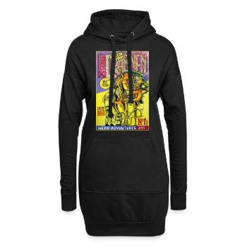 CRABMEN Super Fiction Comix No 04 - Hoodie-Kleid - Schwarz - Vorne