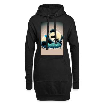 Baby Panda Dodo - Hoodie-Kleid - Schwarz - Vorne