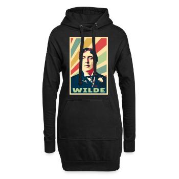 Oscar Wilde Vintage Farben - Hoodie-Kleid - Schwarz - Vorne