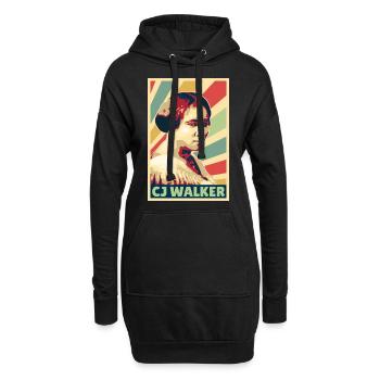 Madam CJ Walker Vintage Farben - Hoodie-Kleid - Schwarz - Vorne