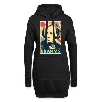 Johannes Brahms Colores vintage - Sweat-shirt à capuche long Femme - noir - Devant