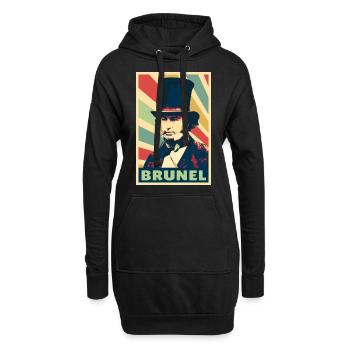 Isambard Kingdom Brunel Vintage Colores - Sweat-shirt à capuche long Femme - noir - Devant