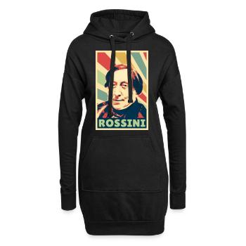 Gioachino Rossini Colores vintage - Sweat-shirt à capuche long Femme - noir - Devant