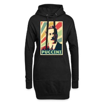 Giacomo Puccini Colores vintage - Sweat-shirt à capuche long Femme - noir - Devant