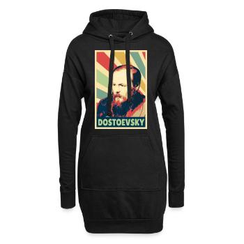 Fyodor Dostoevsky Vintage Colores - Sweat-shirt à capuche long Femme - noir - Devant