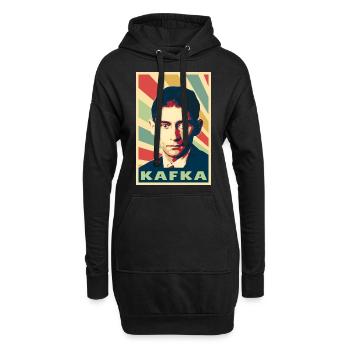 Franz Kafka Colores vintage - Sweat-shirt à capuche long Femme - noir - Devant