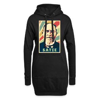 Eric Satie Vintage Farben - Hoodie-Kleid - Schwarz - Vorne