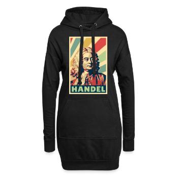 Georg Friedrich Händel Vintage Farben - Hoodie-Kleid - Schwarz - Vorne