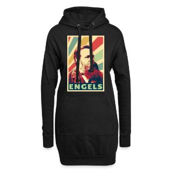 Friedrich Engels Vintage Colores - Sweat-shirt à capuche long Femme - noir - Devant