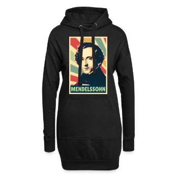 Felix Menelssohn Colors Vintage - Sweat-shirt à capuche long Femme - noir - Devant