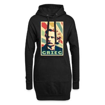 Edvard Grieg Colors Vintage - Sweat-shirt à capuche long Femme - noir - Devant