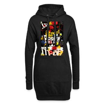Berlin Street Pop Art - Sweat-shirt à capuche long Femme - noir - Devant