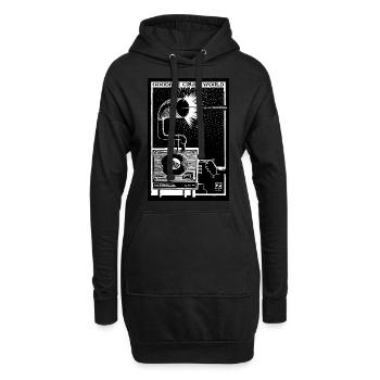 GOODBYE CRUEL WORLD - Vinyle et Gramophone - Sweat-shirt à capuche long Femme - noir - Devant
