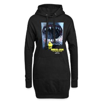 Megalodon der Schrecken der Bäder - Parodie - Hoodie-Kleid - Schwarz - Vorne