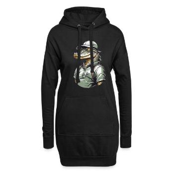 Crocodile Golfer Aesthetic Golfer Streetwear - Hoodie Dress - black - Front