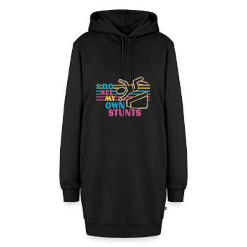 Ich Mache Alle Meine Eigenen Stunts - Komische - Hoodie-Kleid - Schwarz - Vorne