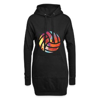 beach-volley - Sweat-shirt à capuche long Femme - noir - Devant