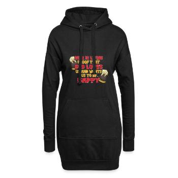 Bier Ist Der Beweis Dass Gott Uns Liebt Und Will, - Hoodie-Kleid - Schwarz - Vorne
