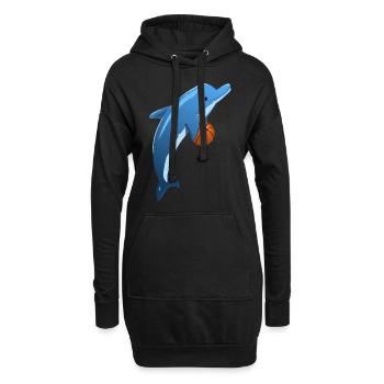 Basketball-Sport-Delphin Delphin - Hoodie-Kleid - Schwarz - Vorne