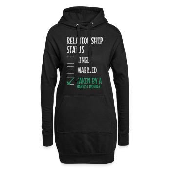 Ernte Feldarbeiter Erntezeit Gemüse - Hoodie-Kleid - Schwarz - Vorne