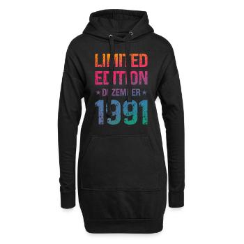 Limited Edition Geburtstag Party Jahrgang 1991 - Hoodie-Kleid - Schwarz - Vorne