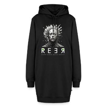 RESPEKT, EMPATHIE, ERHOLUNG - Psychische Gesundheit - Hoodie-Kleid - Schwarz - Vorne