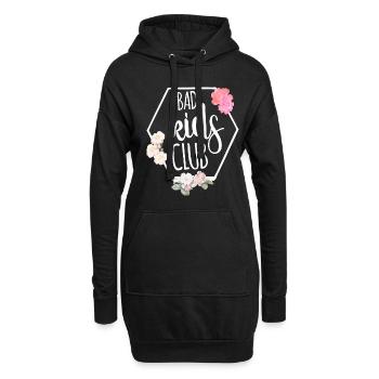 Partnerlook Couple Partner Paar Pärchen Familie - Hoodie-Kleid - Schwarz - Vorne