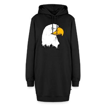 adler eagle bussard falke habicht hawk falcon17 - Hoodie-Kleid - Schwarz - Vorne - AI Model Female 172 light (172cm)