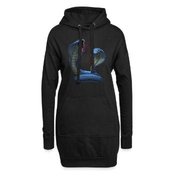 cobra - Sweat-shirt à capuche long Femme - noir - Devant